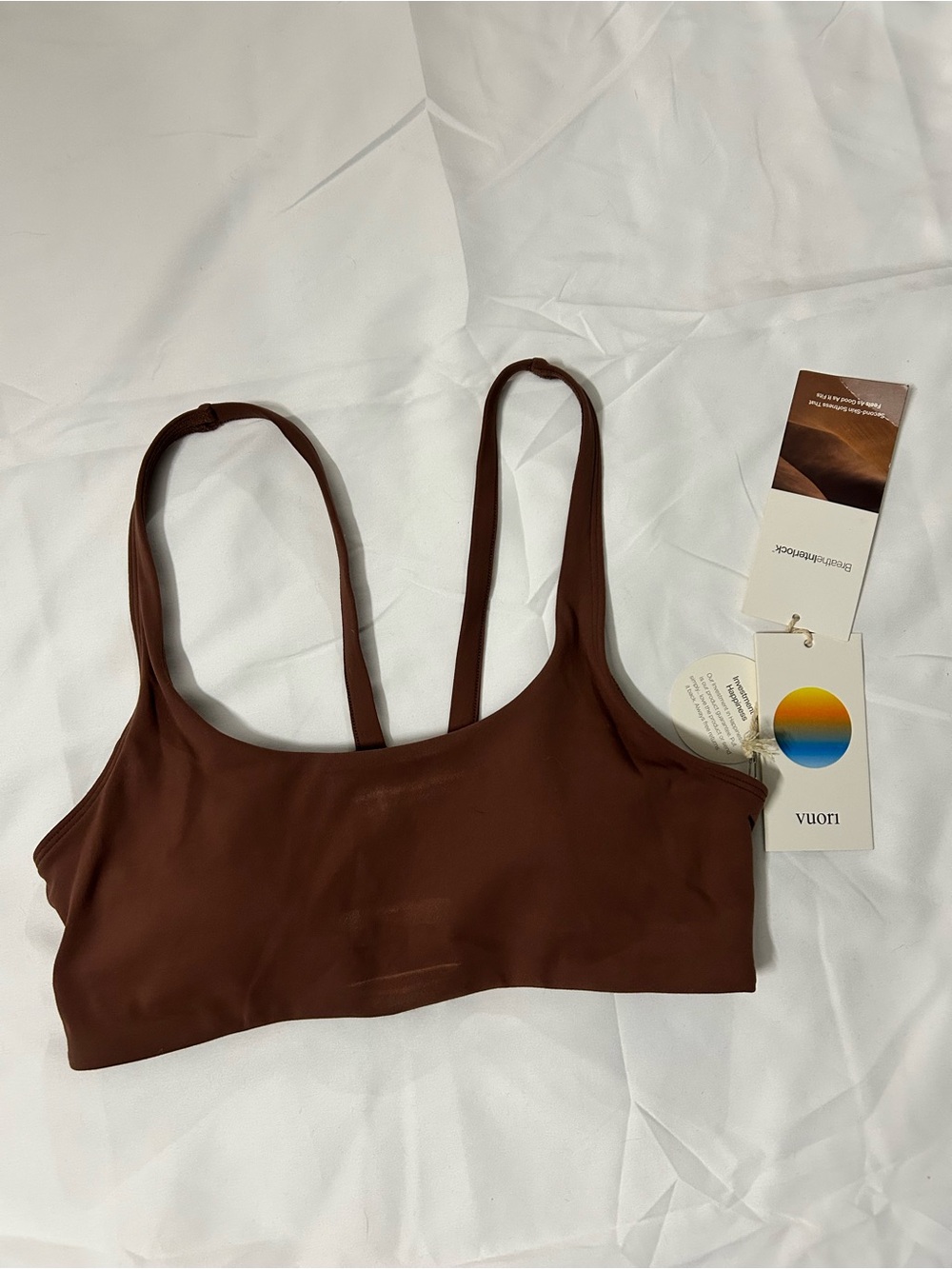 Vuori Chocolate Brown Scoop Bralette